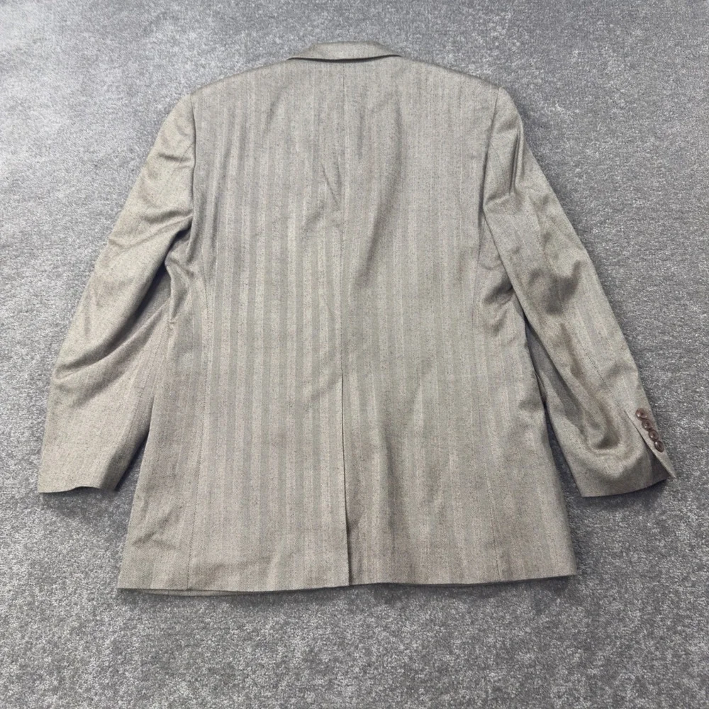 Ralph Lauren Sport Coat 40R Tan 100 Silk Herringbone Two Button Blazer Jacket‎